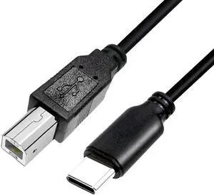 YOTETION Long Slim USB2.0 C Printer Cable 40ft, USB C to USB B Cable USB 2.0 Cable High Speed USB Printer USB2.0 C to B Cable Scanner Printer Cord to Computer for HP Canon Brother Dell Epson OD2.8MM