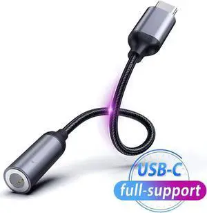 Type C To 3.5mm Jack Aux Headphones Adapter for Galaxy Note 10 S20 Plus + A90 Ultra -C To 3.5mm OTG Audio Cable