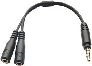 1Pc 3.5mm Stereo Audio Male To 2 Female Adapters Converters Headset Mic Splitter Cable Adapter Mole Phone Accessories