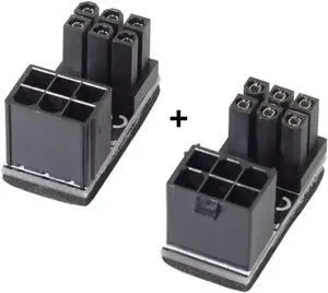 CYDZ ATX 6Pin Female to 6pin Male 180 Degree AngledPower Adapter for Desktops Graphics Card