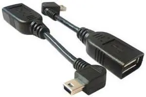 Left Right Angled USB Mini 5pin to A F OTG Host Cable Left Right Angled USB Mini 5pin to A F OTG Host Cable