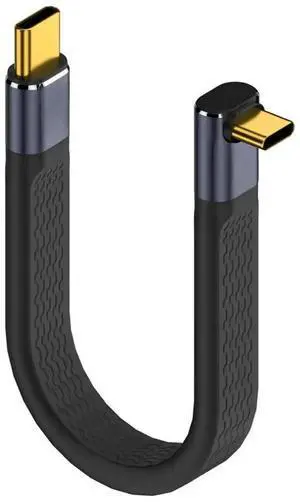 FOR Fast Charging Short Cable 40Gbps USB Type C 4.0 Flat Soft Data Cable, for 3/4 Power Bank Smartphone, 13cm/5.1in