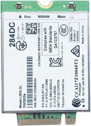 DW5820E L850-GL LTE 4G Card Module 0284DC 284DC for Laptop 3500 5400