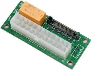 Synchronous Power Board Dual PSU Multiple Power Supply Adapter Add2psu with SATA ATX 24pin Connector to 4 Pin Connector 2 Pcs