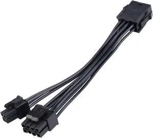 Akasa 8-Pin to 8+4-Pin Power Adapter Cable | Converts 8-pin ATX PSU to 8+4 pin ATX Motherboard Power Connectors | Black | 15cm | AK-CBPW22-15