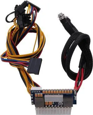 Misaso 450W 24Pin 12V DC Input 450W Output Realan Mini ITX Pico PSU DC ATX PC Switch DC-DC ATX Power Supply for Computer