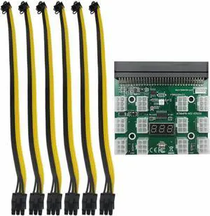 Breakout Board Server Adapter PSU Power Supply HP 1200W GPU Mining w/ Cables
