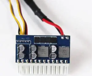 ALHOX Quality DC-ATX-160W 12V 6pin Male Input DC-ATX Peak PSU Pico ATX Switch Mining PSU 24pin Mini ITX DC ATX PC Power Supply(6pin Male Input)