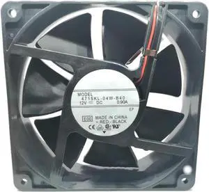 4715KL-04W-B40 120x120x38mm 12cm DC12V 0.90A 2-Wire Power Supply Cooling Fan 4715KL-04W-B40 120x120x38mm 12cm DC12V 0.90A 2-Wire Power Supply Cooling Fan