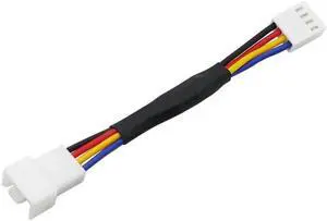 10Pcs/lot Fan Resistor Cable 4 Pin Male to 4Pin Female Connector Reduce PC CPU Fan Speed Noise Resistor Slow down Cables(10pcs 4pin White) (11CM)