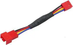 10Pcs/lot Fan Resistor Cable 4 Pin Male to 4Pin Female Connector Reduce PC CPU Fan Speed Noise Resistor Slow down Cables(10pcs 4pin red) (11CM)