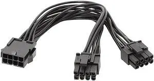 20cm CPU 8Pin To PCIE 2X 8Pin (6+2) Graphics Video Card Power Splitter Cable