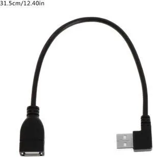 USB Extension Cables Female Type A USB 2.0 To 90 Degree Male Plug(31cm)