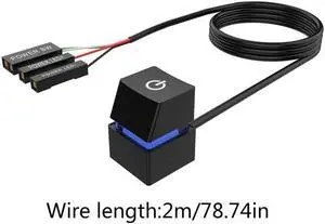 2M Colorful PC Motherboard External Power On/Off Button Extension Cable