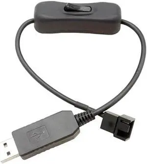 USB To 4Pin Computer Case Fan Adapter Cord 5v To 12V Line Adapter Cable(A)