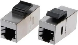 CAT6 Straight Through Module Shielded RJ45 Connector Socket Ethernet Coupler Cable Adapter Keystone