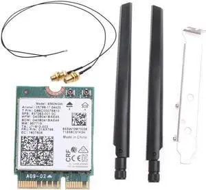 2.4GHz 5GHz Wireless NGFF for M.2 for Key E Card BT 5.0 Adapter +Antenna