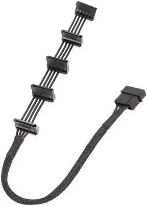 PC Computer Hard 4Pin Female IDE 1 to 5 Splitter Adapter Converter