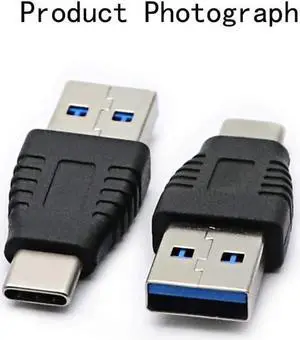 Type-C Male to USB3.0 Male AdapterUSB C to USB A 5G 3A Converter USB 3.1 AM to CM Support Data Synchronization and Charging Suitable for Mobile Phones Computers 2-Pack