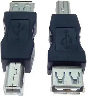 USB A to B Adapter USB 2.0 A Female to USB B Male Printer Converter Connector Plug for Printer/Scanner Extender Conenction