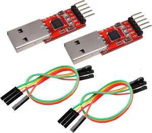 CP2102 Module USB to TTL 5PIN Serial Converter Adapter Module Downloader for UART STC 3.3V and 5V with Jumper Wires