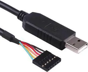 USB to 5v TTL UART Serial Cable 6 Way 0.1 Pitch Terminated Connector 5.0V Signalling Converter Adapter Cable 6FT Compatible TTL-232R-5V