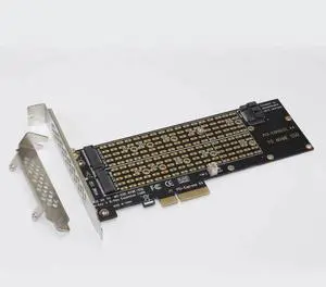 M.2 NVMe Adapter SSD to PCIe Card Key M + Key B with Fan SATA Cable PCIE to M2 Adapter Supports 2230 2242 2260 2280 22110 M.2 NVMe Adapter SSD to PCIe Card Key M + Key B with Fan SATA Cable PCIE to M2 Adapter Supports 2230 2242 2260 2280 22110