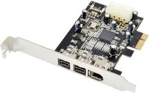 Express 3 Port Video Capture Expansion Card Firewire XIO2213AZAY Chipset 1394B 1394A e 1.1 X1 Card