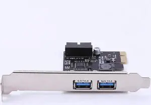 2 Port USB 3.0 PCI-e x1 Expansion Card PCI Express Adapter for Desktop