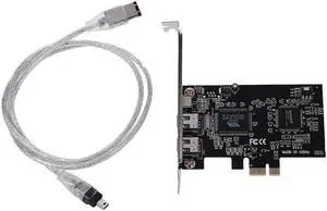 Express x1 -E FireWire 1394a IEEE1394 Controller Card 3 Port For Desktop