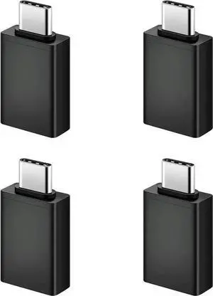 USB C to USB 3.0 Adapter Cable 4 Pack USB Female to USB C Male Adapter Fast Charging for Charger USB-C to UAB A Converter for MacBook pro Laptop PC iMac iPad air and More Type c Device