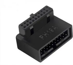 USB 3.0 90 Degree Motherboard Adapter 19 Pin/20 Pin Male to Female Extension Adapter L Turn Right Angle Socket for Desktop Motherboard (Up Angle PH19A)