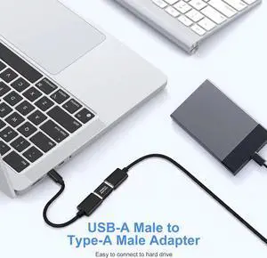 USB 3.0/3.1 Male to USB 3.0/3.1 Male Adapter (2 Pack) OTG 3.0/3.1 USB A to 3.0/3.1 USB A Adapter USB Connector Connection or Data Cable Extension USB3.0 Expansion Adapter