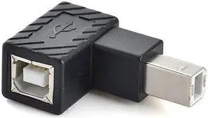 USB 2.0 Type B Print Adapter 90 Degree Up Down Left Right Angle Plug Extender Jack Male To Female Converter for Printer Scanner(UP)