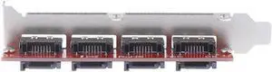 1pc SATA to eSATA ESATA to SATA Adapter Card two-way 4 Port PCI Bracket card