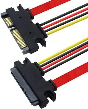 SATA 22 Pin Male To Female Sata Extension Cable SATA 3 III 22 Pin Male to Female 7+15 Pin SATA Data Power Combo Extension