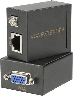 Cable RJ45 To VGA Extender 60 Meters VGA To Signal Amplifier Cable Transmitter Ethernet Wall Plate Adapters