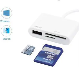 Port type-c 3 en 1 USB lecteur de carte adaptateur Type C câble SD Micro SD TF caméra connexion pour téléphone portable, avec emballage de vente au détail