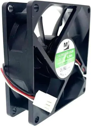 FOR DA08025B12UR 8cm 8025 80x80x25mm 80mm Fan DC 12V 0.50A Bearing High-Volume Cooling Fan Server Inverter Power Supply