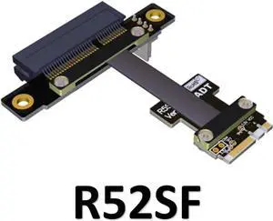 M.2 WiFi A E Key A+E To PCI-e 4x x4 Riser PCI Express Extender Adapter Ribbon Cable Gen3.0 Pcie 3.0 x1 Speed M2 Card Extension(R52SF)(15cm)