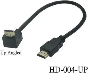 Dual HDM1-compatible Male to Female Converter Up Down Right Left Angled Adapter HDTV Cable for DVD PS3 PC(150cm)(HD-004-UP)