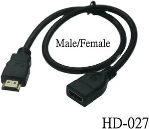 Dual HDM1-compatible Male to Female Converter Up Down Right Left Angled Adapter HDTV Cable for DVD PS3 PC(150cm)(HD-027)