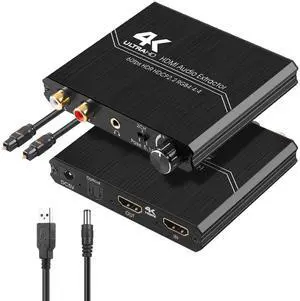 HDMI Audio Extractor Adapter HDMI to Optical SPDIF 3.5mm stereo L/R audio converter volume control HDMI Audio Extractor Adapter HDMI to Optical SPDIF 3.5mm stereo L/R audio converter volume control