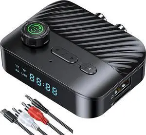 Bluetooth transmitter and receiver, Upgrade TV, Speakers, Stereo system with wireless audio, TF card slot, Pushbutton controls, Good sound quality, Wide range