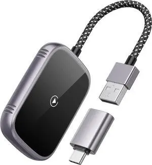 Wireless Carplay Adapter, 2-in-1 CarPlay Wireless Adapter and Android Auto Wireless Adapter, 2024 Upgraded Auto-connect and Low Latency Wireless Car Play Dongle for Apple iPhone IOS10+ and Android 10+