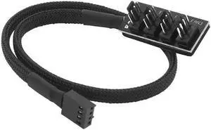 1pcs PC Cooler Cooling Fan Power Cable 1 Female to 4 Male 4Pin Socket Fan Hub Splitter Cord for Multi Way PWM Fan PC cord