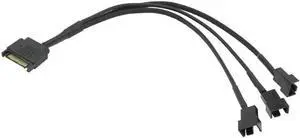 SATA 1 to 3 4-Pin Power Cable PC Computer Cooling Fan Splitter Hub Converter Adapter Extension Wire Cord SATA 1 to 3 4-Pin Power Cable PC Computer Cooling Fan Splitter Hub Converter Adapter Extension Wire Cord