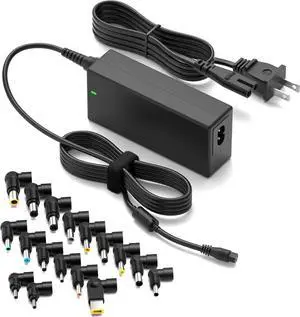 Universal Laptop Charger 90W AC Adapter for HP Dell Gateway Toshiba Lenovo Acer Asus Samsung Sony Ultrabook Chromebook DC Output 12V 16V 18.5V 19V 19.5V 20V Power Cord with 17 Tips