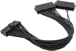 ATX 24Pin Power Supply Synchronizer Male to Female Mining 24 Pin Y Splitter Dual PSU Extension Cable For Computer Adaptor 30CM