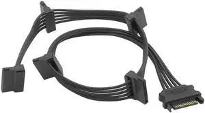 SATA 15Pin 1 to 5 SATA hard drive power line hard disk expansion line Hot sale